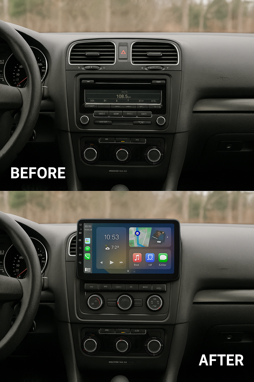 Postura™ Drive —  Wireless CarPlay & Android Auto Display