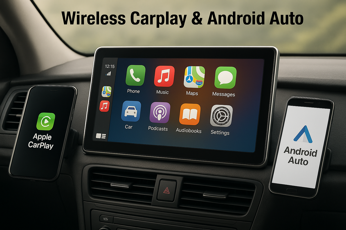 Postura™ Drive — 9" Wireless CarPlay & Android Auto Display
